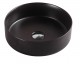 355*355*120mm Bathroom Round Above Counter Matt Black Ceramic Wash Basin